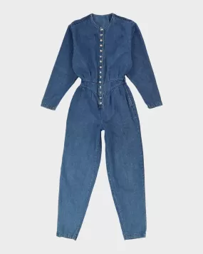 00s Blue Denim Jumpsuit - S