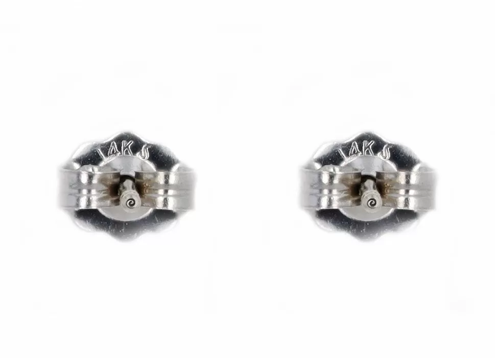 0.56 Carat Total Weight Princess Cut Diamond Martini Stud Earrings in 14K White Gold