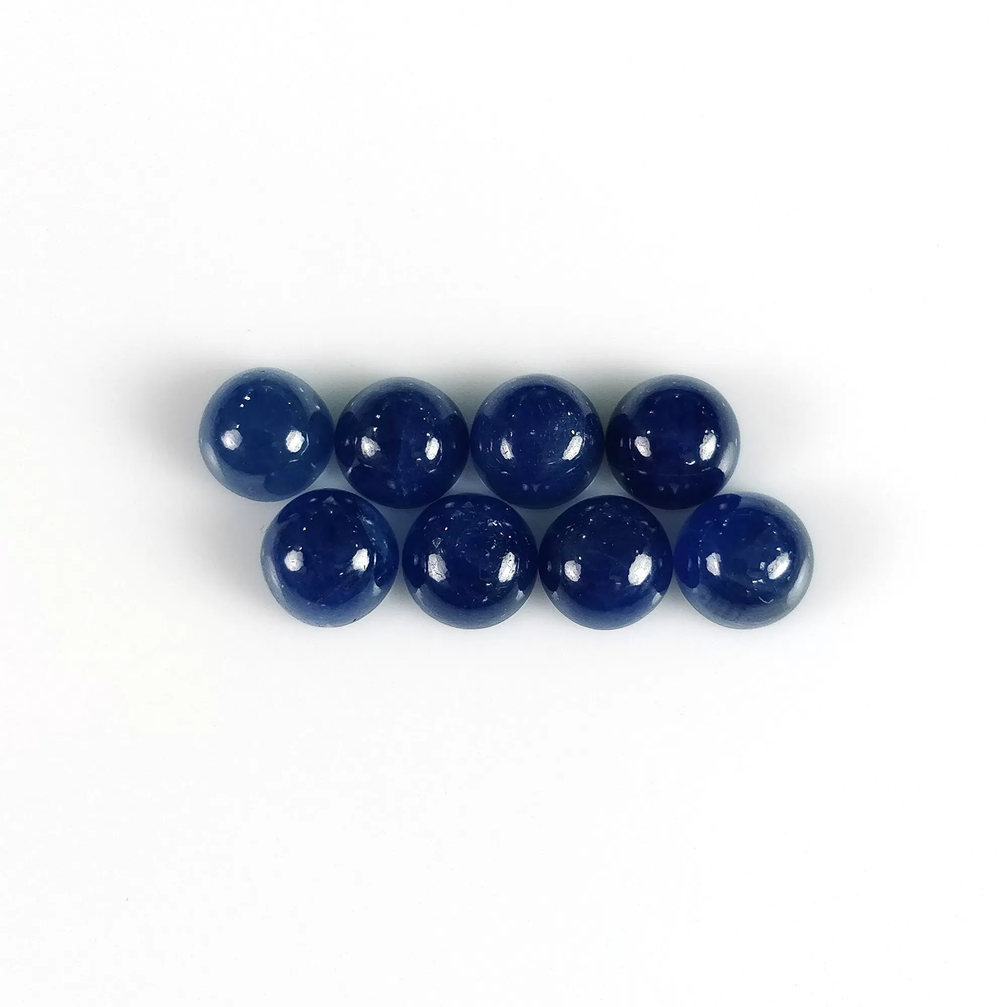 10.50cts Natural Untreated BLUE SAPPHIRE Gemstone Round Shape Cabochon September Birthstone 6mm 8pcs