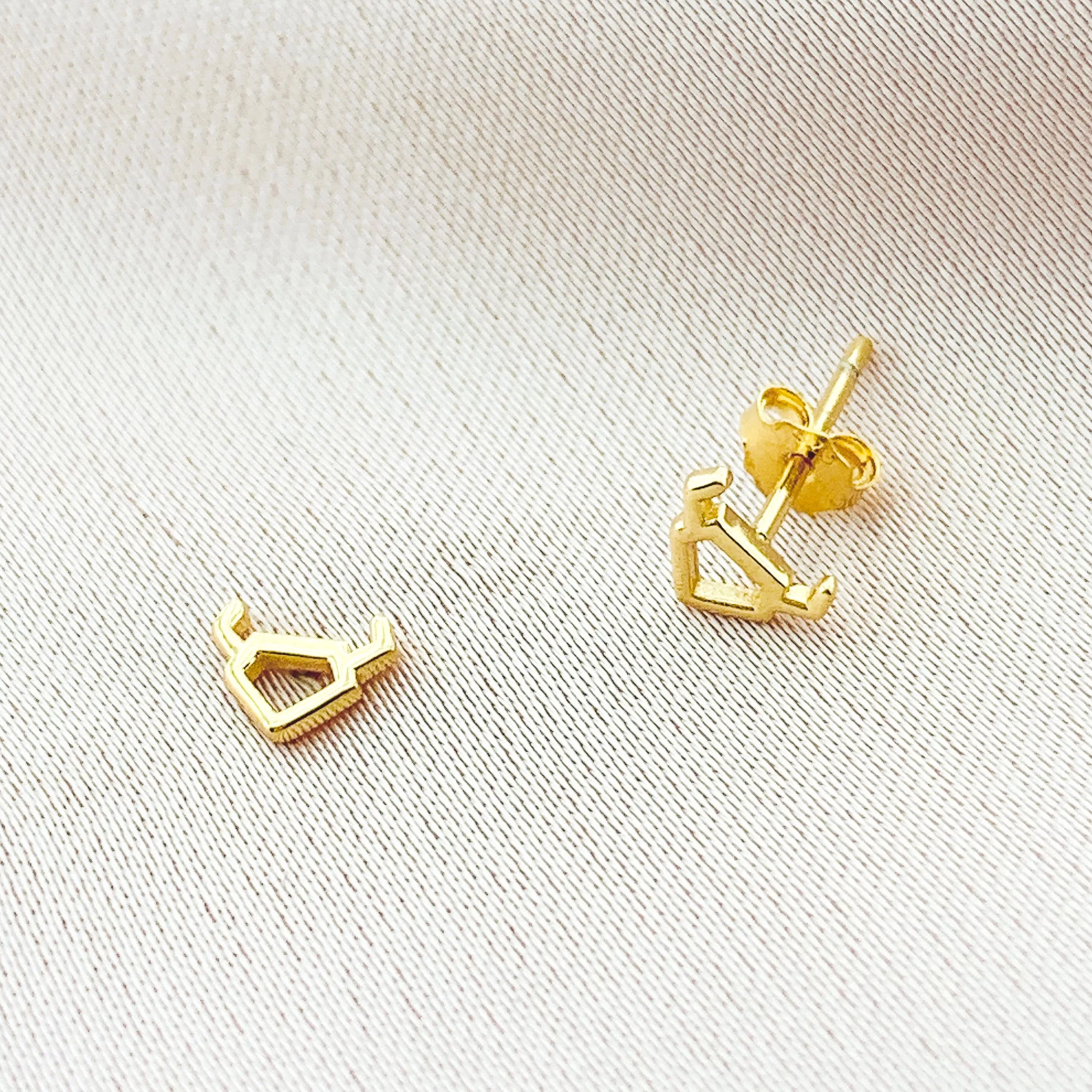 925 Silver Taurus Stud Constellation Earring