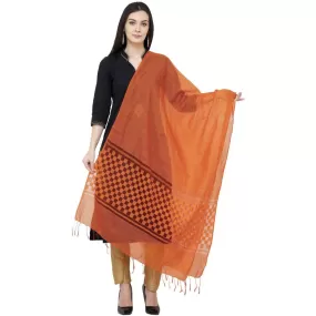 A R Silk Buta Cutting Regular Dupatta Color Orange Dupatta