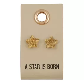 A Star is Born Gold Stud Earrings