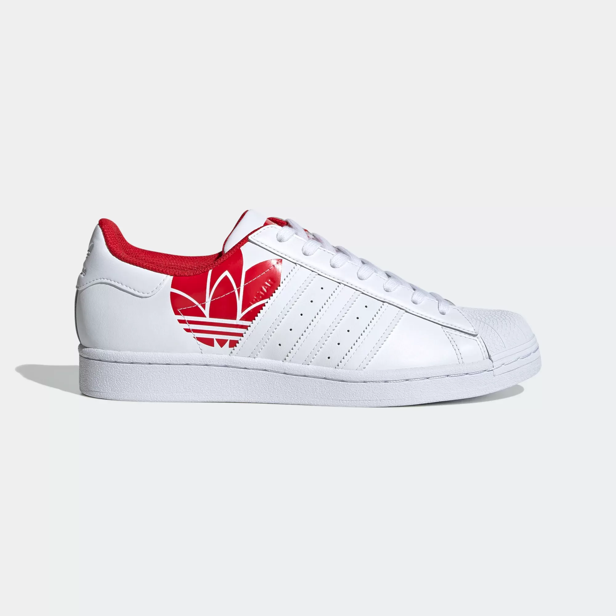 Adidas Superstar Shoes - Cloud White / Scarlet red