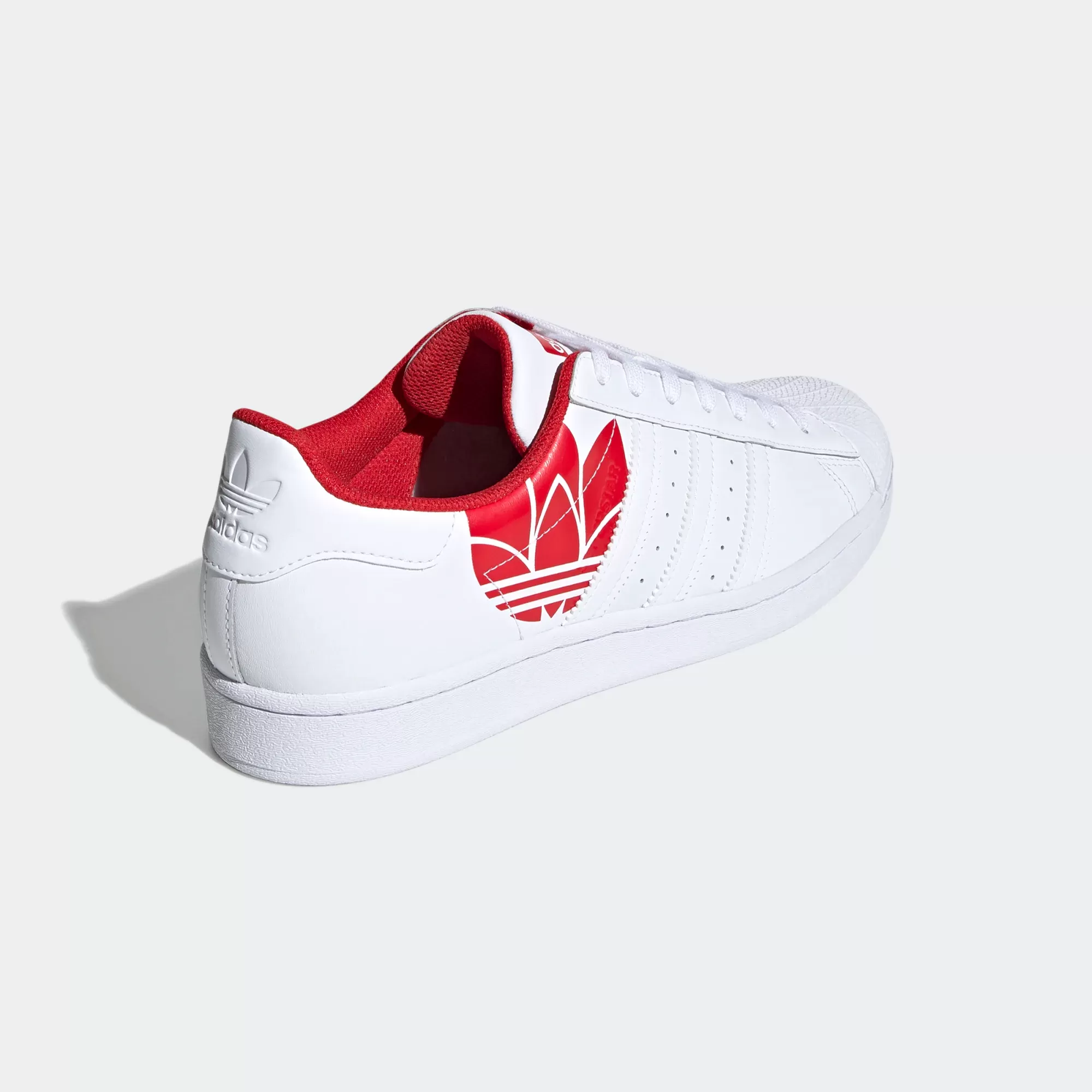 Adidas Superstar Shoes - Cloud White / Scarlet red