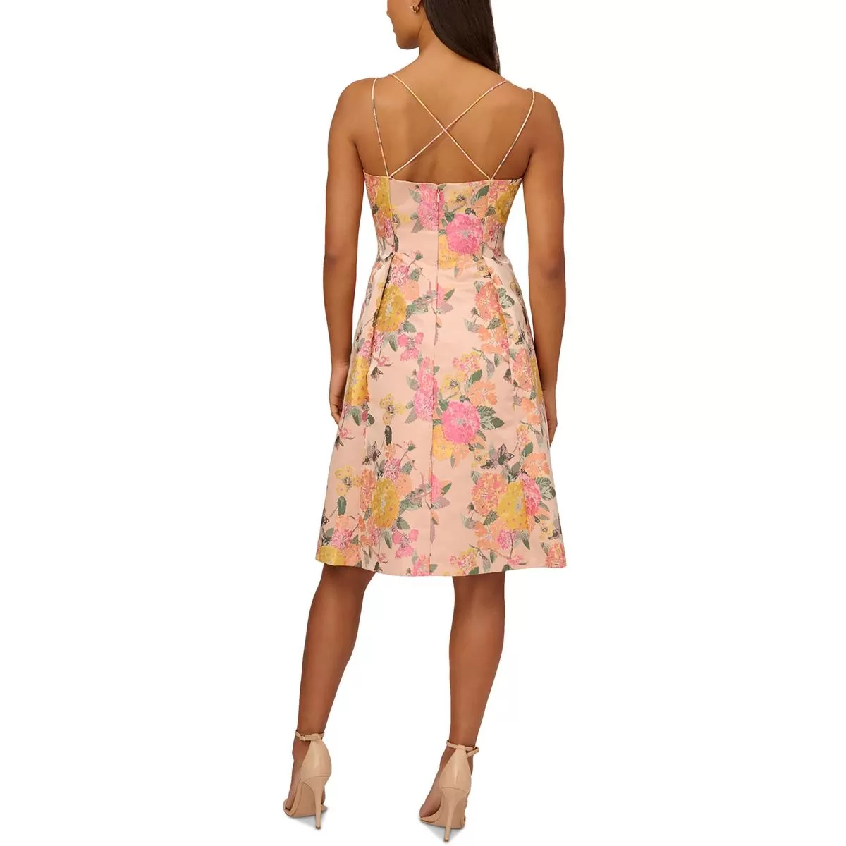 Adrianna Papell Womens Semi-Formal Knee-Length Cocktail And Party Dress