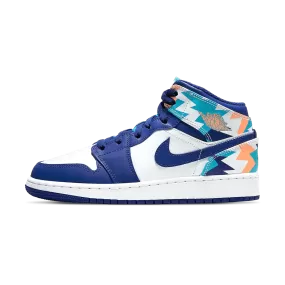 Air Jordan 1 Mid GS 'Geometric Print'