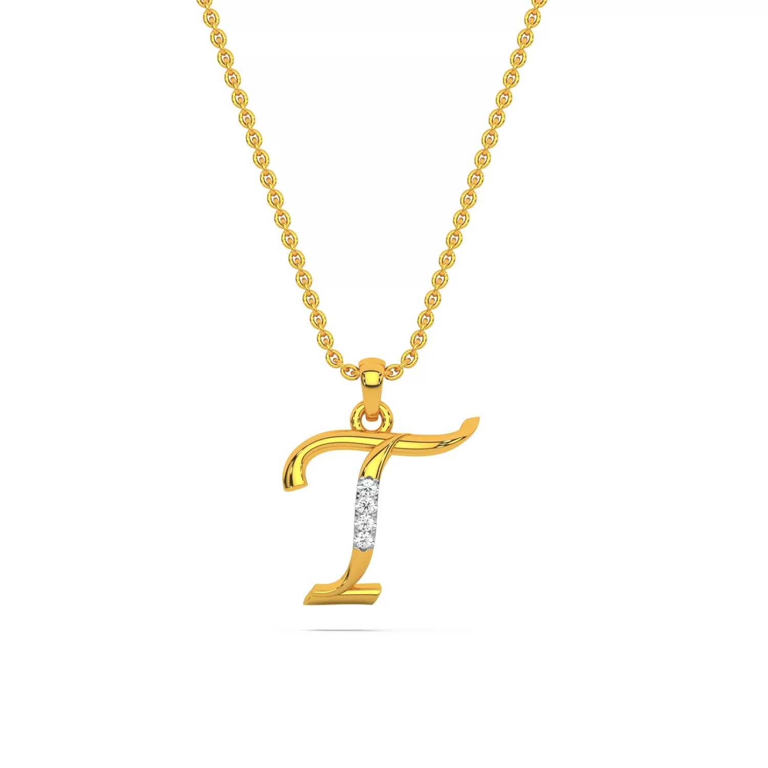 Alphabet T  Unisex Pendant