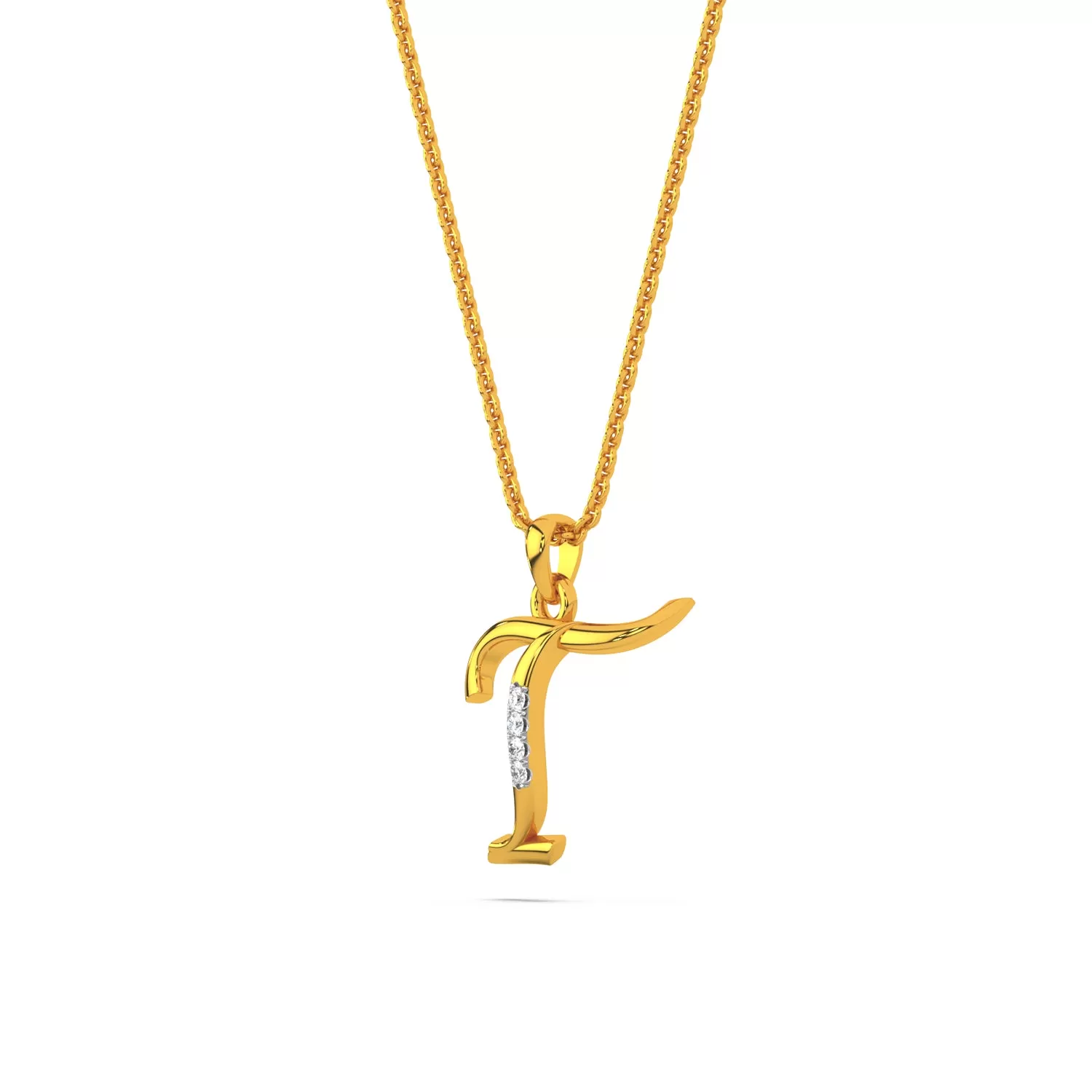 Alphabet T  Unisex Pendant