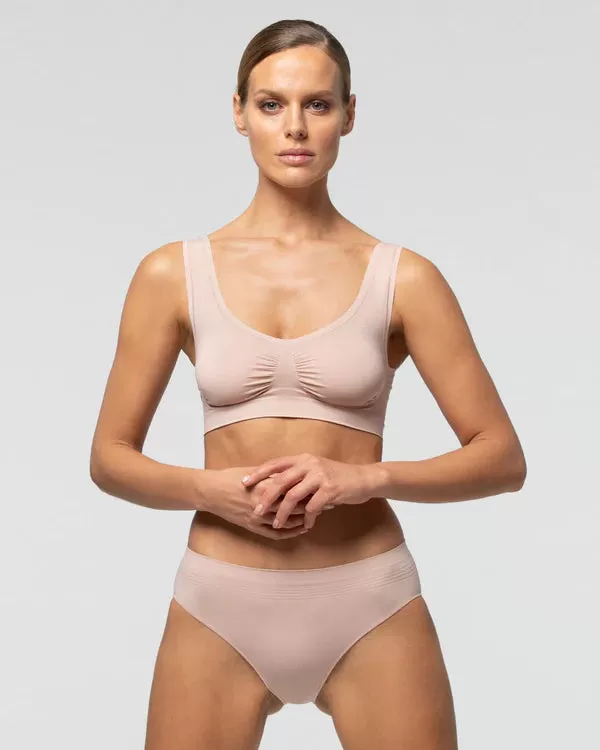 Anatomic Seamless Wide Strap Bra - Soft microfiber Quality - MADE IN ITALY