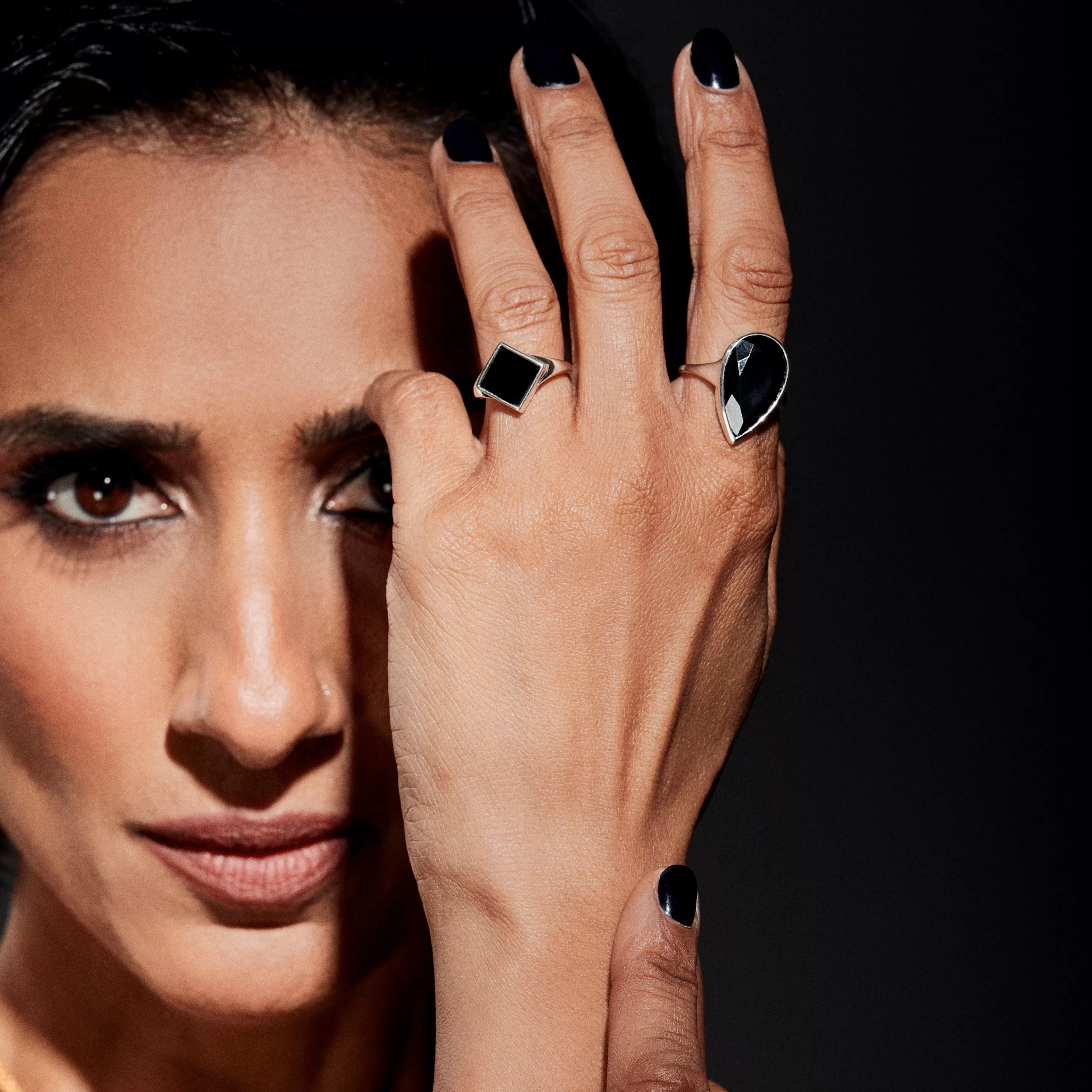 Anita Rani Shakti Hematite Empowerment Ring