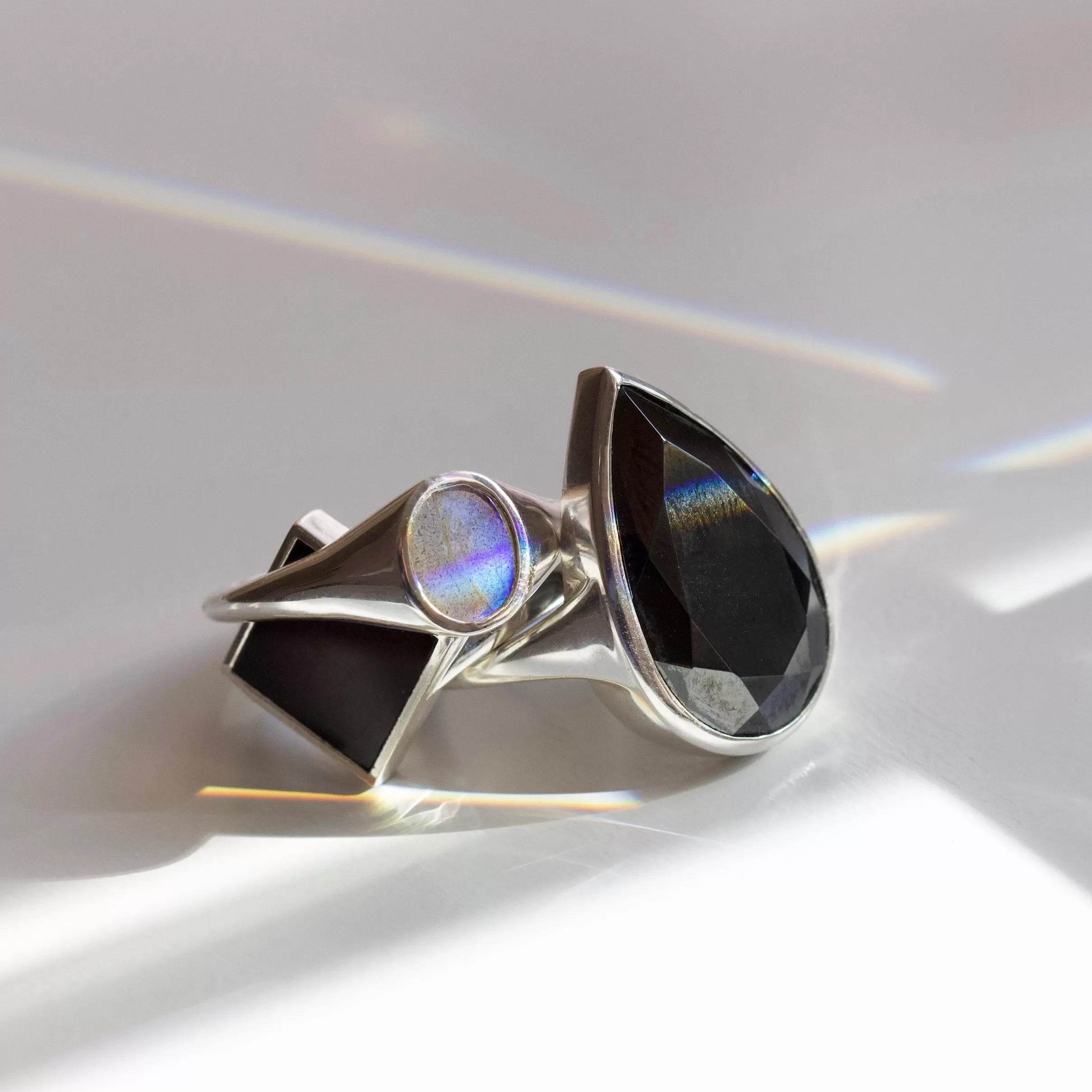 Anita Rani Shakti Hematite Empowerment Ring