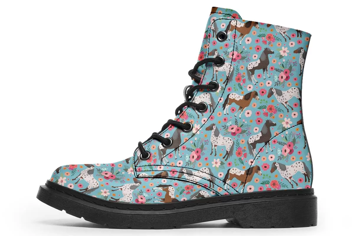 Appaloosa Horse Flower Boots