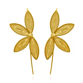 ASTER GOLD LARGE EARRINGS FILIGREE