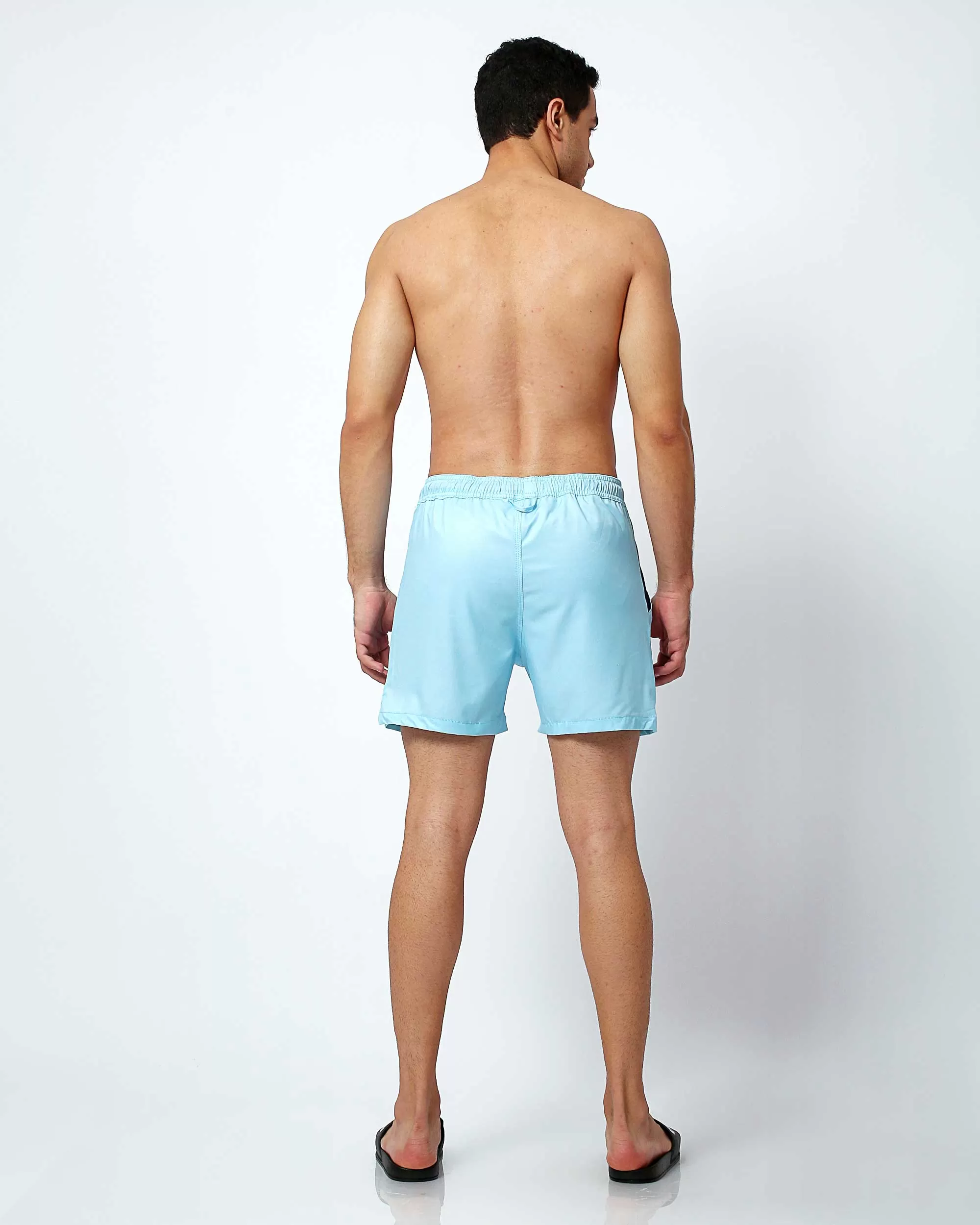 Baby Blue - Swim Shorts with Waterproof Pocket