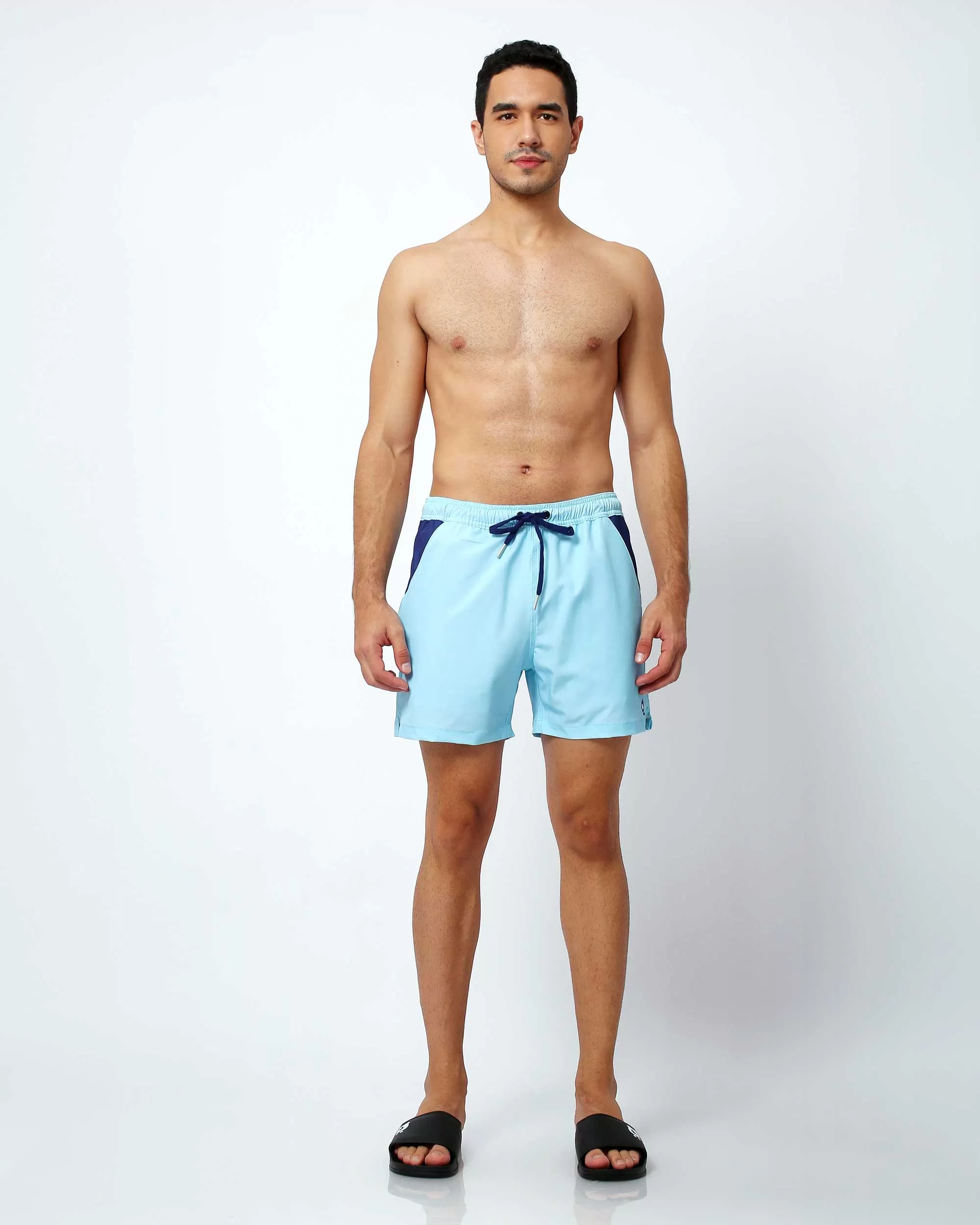 Baby Blue - Swim Shorts with Waterproof Pocket