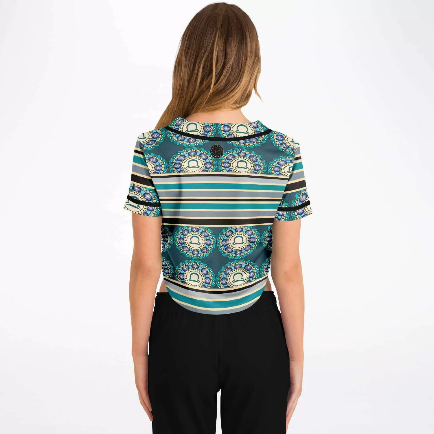 Balanced Life Cropped Button Front Jersey