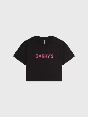 BARRY'S BLACK CROP TEE