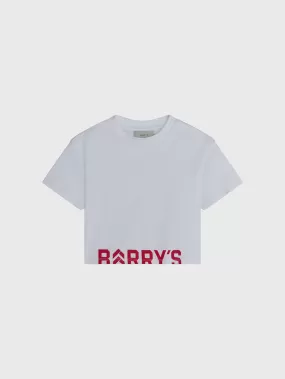 BARRY'S WHITE RED CROP TEE