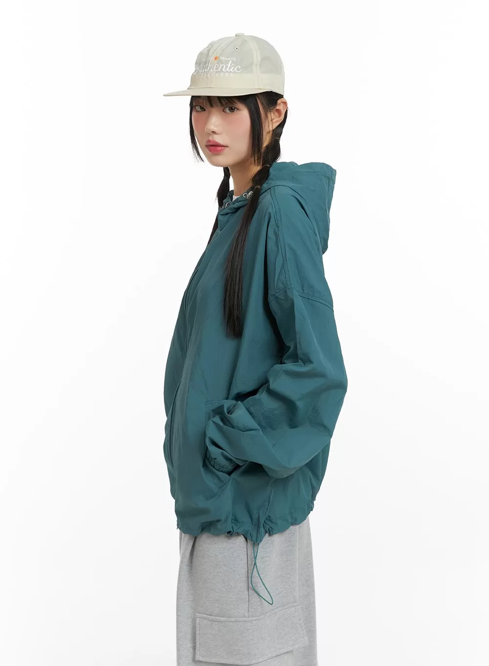 Basic Oversized Nylon Jacket CF423