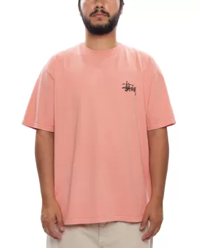 Basic Stussy Pigment Dyed Tee 'Coral'