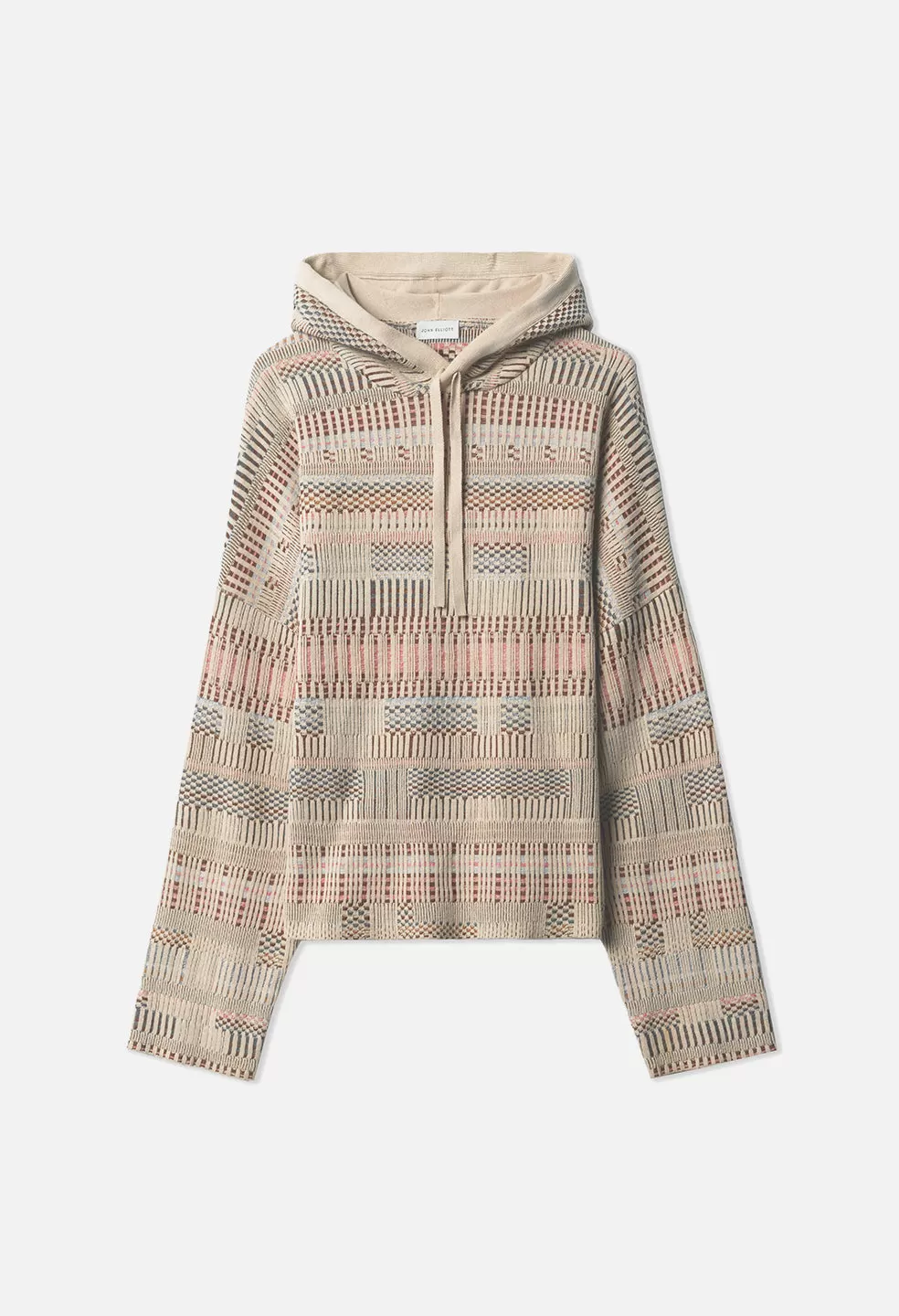 Bassett Knit Poncho / Ivory X Multi