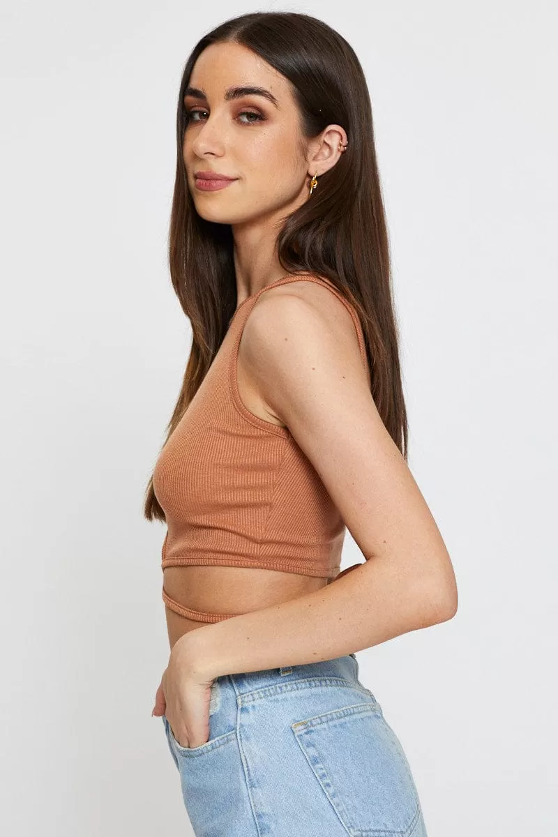 Beige Crop Top