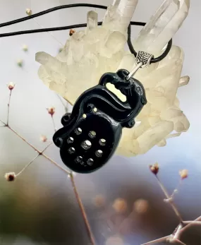 Black Obsidian Pixiu Dragon Pendant