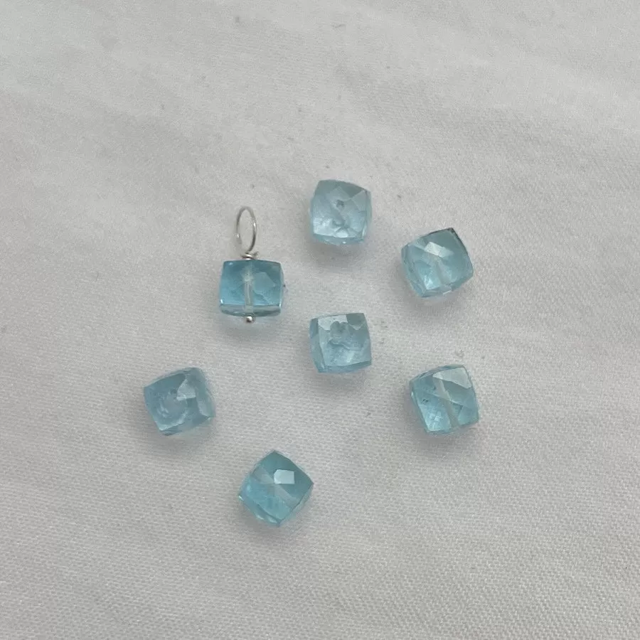 Blue Topaz Cube