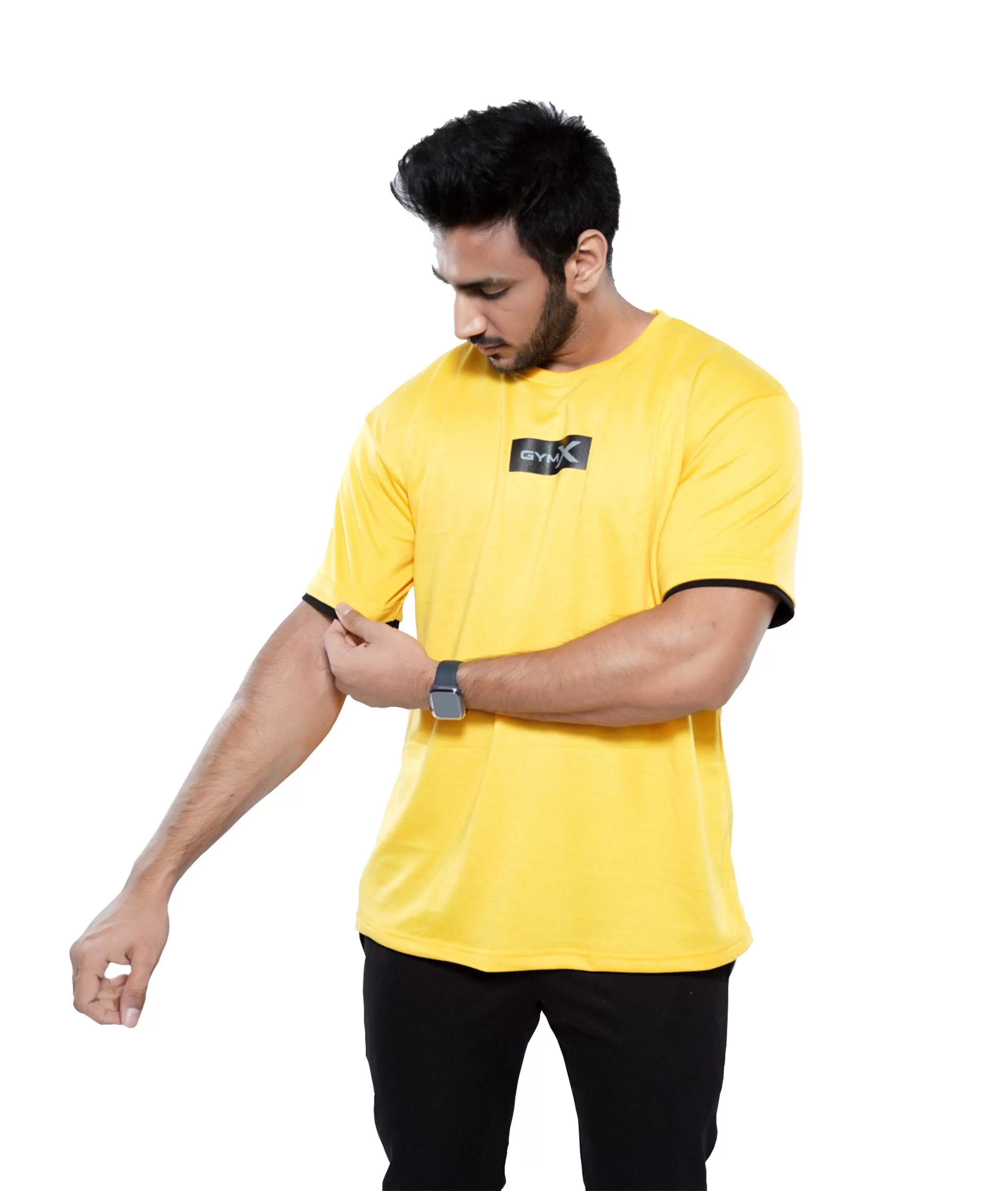 Bodybuilding Oversized GymX Tee: Yellow - Sale