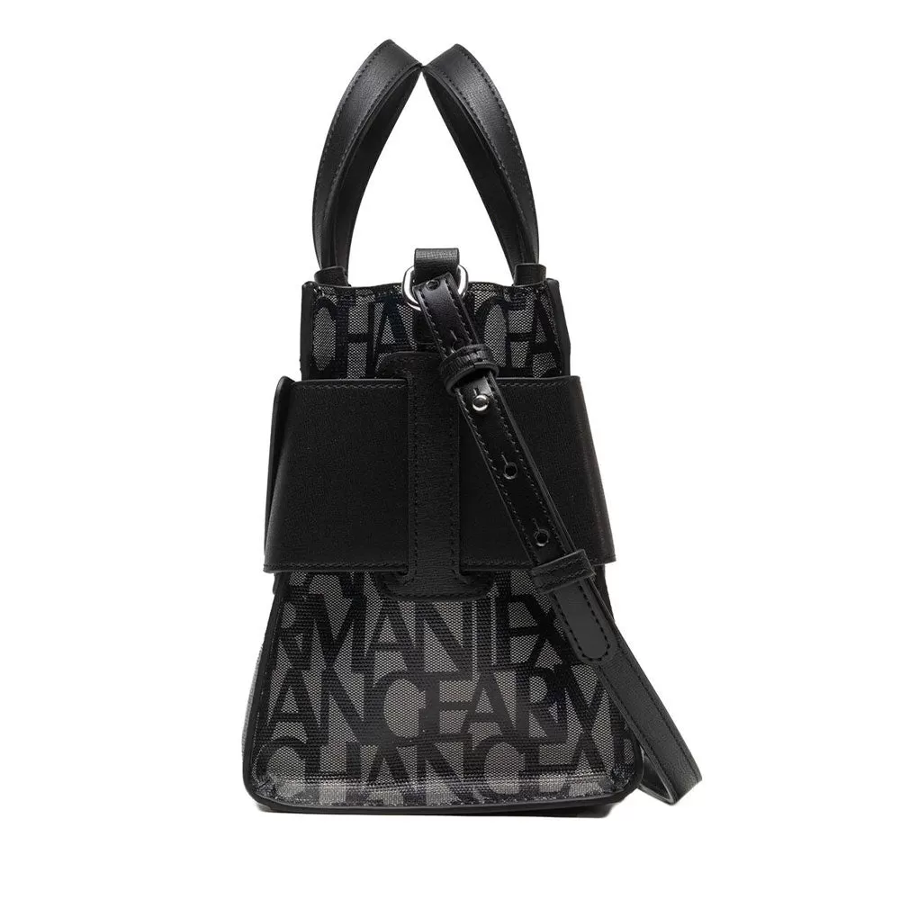 Borsa Donna a Mano con Tracolla ARMANI EXCHANGE colore Beige - Black Misura Piccola