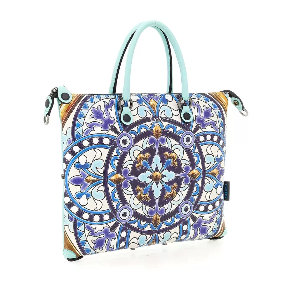 Borsa Donna a Mano con Tracolla GABS G3 PLUS in Pelle stampa Mandala Media