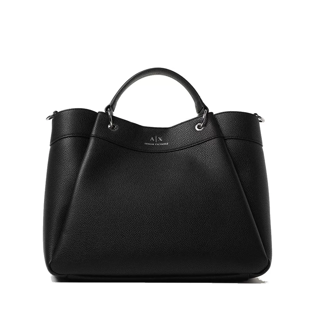 Borsa Donna a Mano con Tracolla Logata ARMANI EXCHANGE Colore Nero Misura Grande