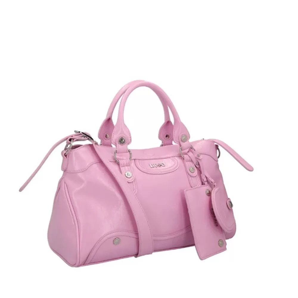 Borsa Donna a Mano Lucida LIU JO Silk Rosa Lavanda