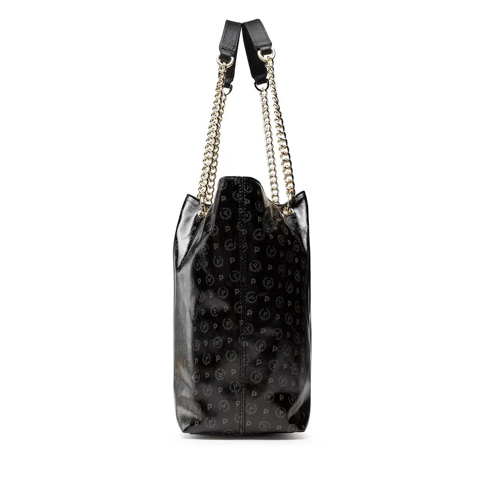 Borsa Donna a Mano POLLINI linea Heritage Coated Canvas Nero