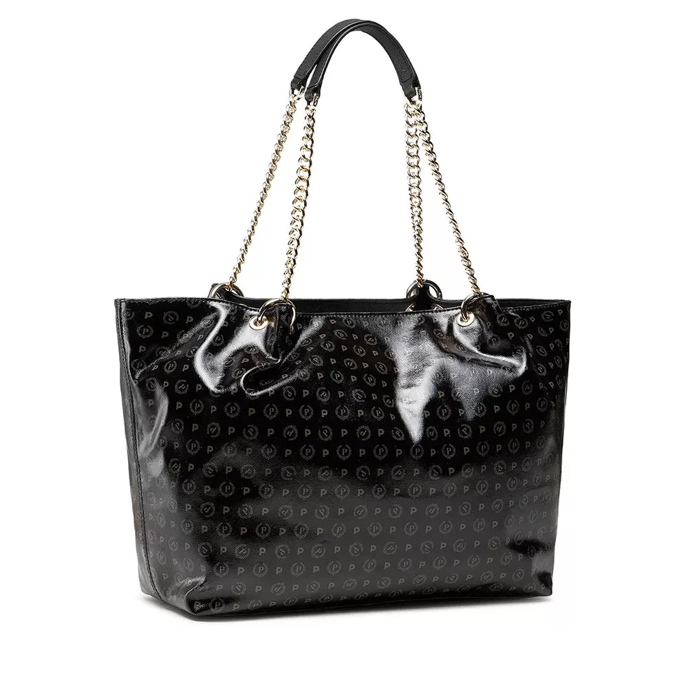 Borsa Donna a Mano POLLINI linea Heritage Coated Canvas Nero