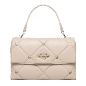 Borsa Donna a Spalla LOVE MOSCHINO linea Jewel Hearts color Crema