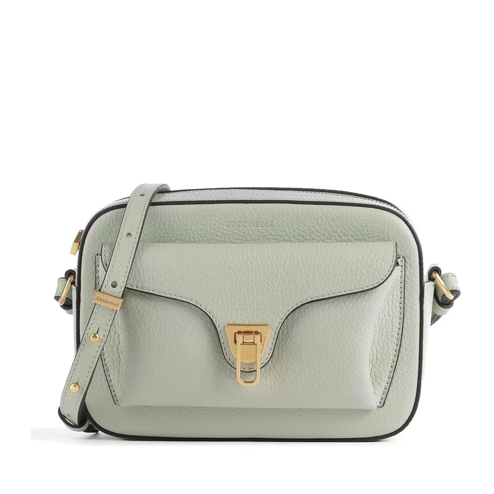 Borsa Donna a Tracolla COCCINELLE in Pelle Celadon Green linea Beat Soft Misura Media