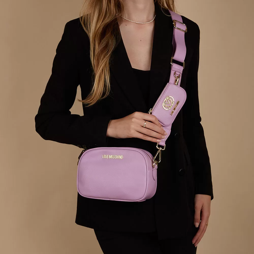 Borsa Donna a Tracolla con Mini Pochette LOVE MOSCHINO Lilla JC4090