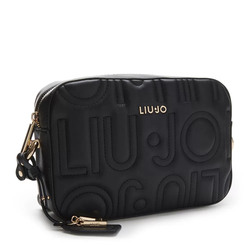 Borsa Donna a Tracolla LIU JO con Logo Trapuntato All Over colore Nero