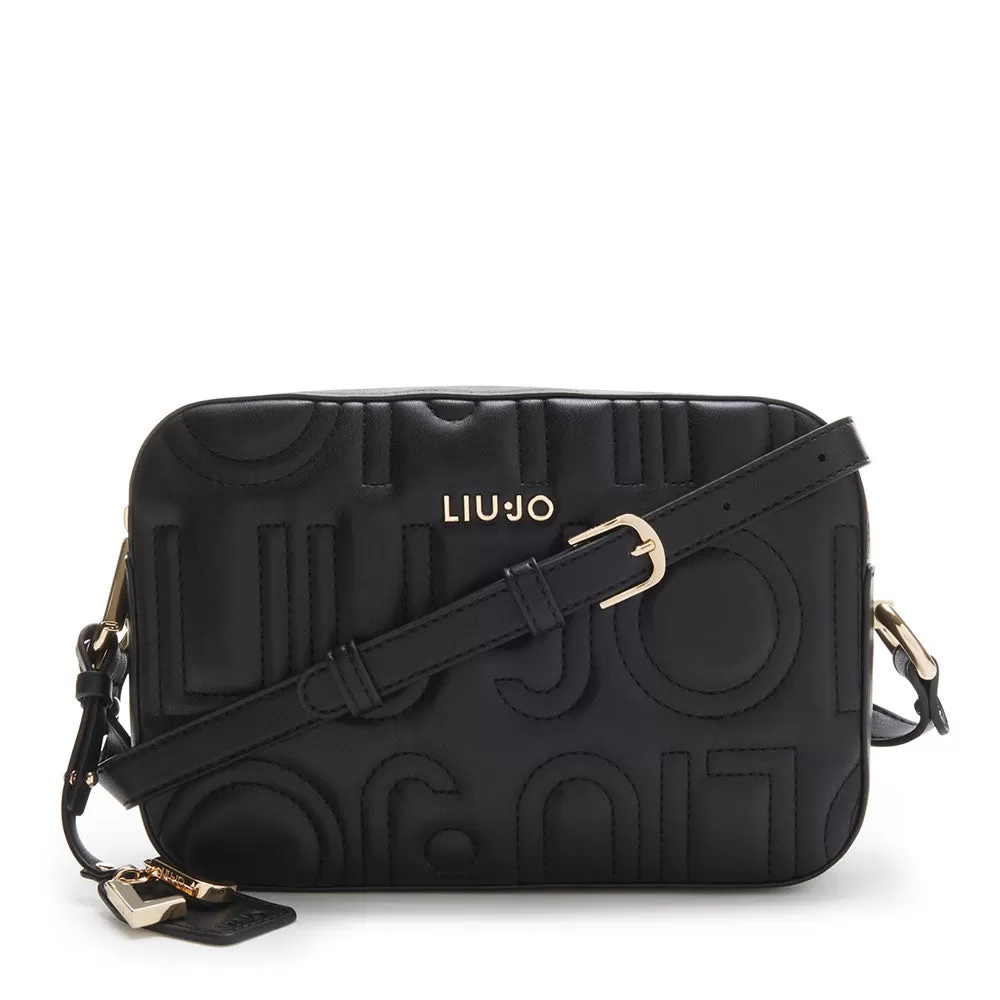 Borsa Donna a Tracolla LIU JO con Logo Trapuntato All Over colore Nero