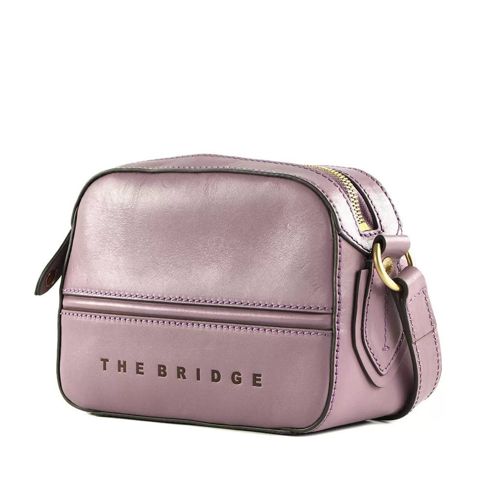 Borsa Donna a Tracolla THE BRIDGE linea Daphne in Pelle color Malva