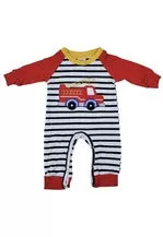 Boy's Firetruck Romper