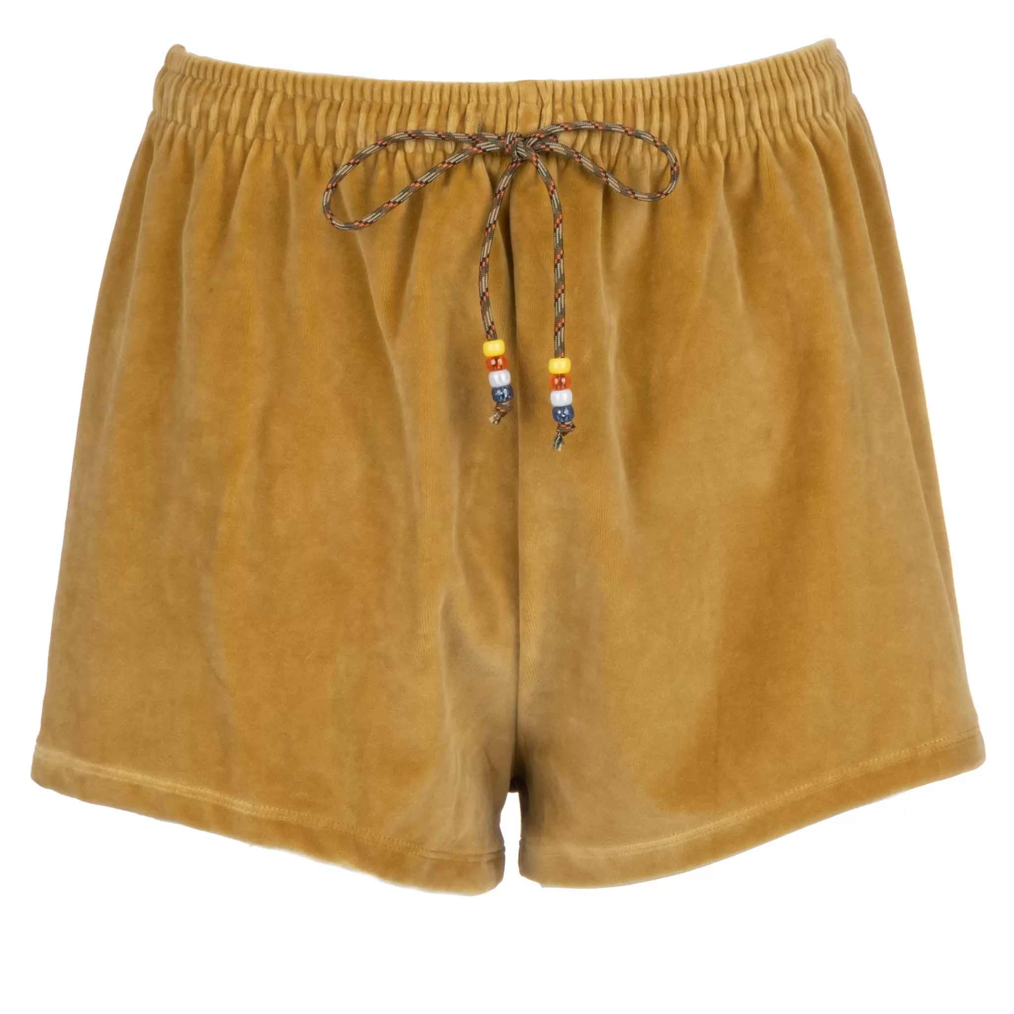 Camel Velour Shorts