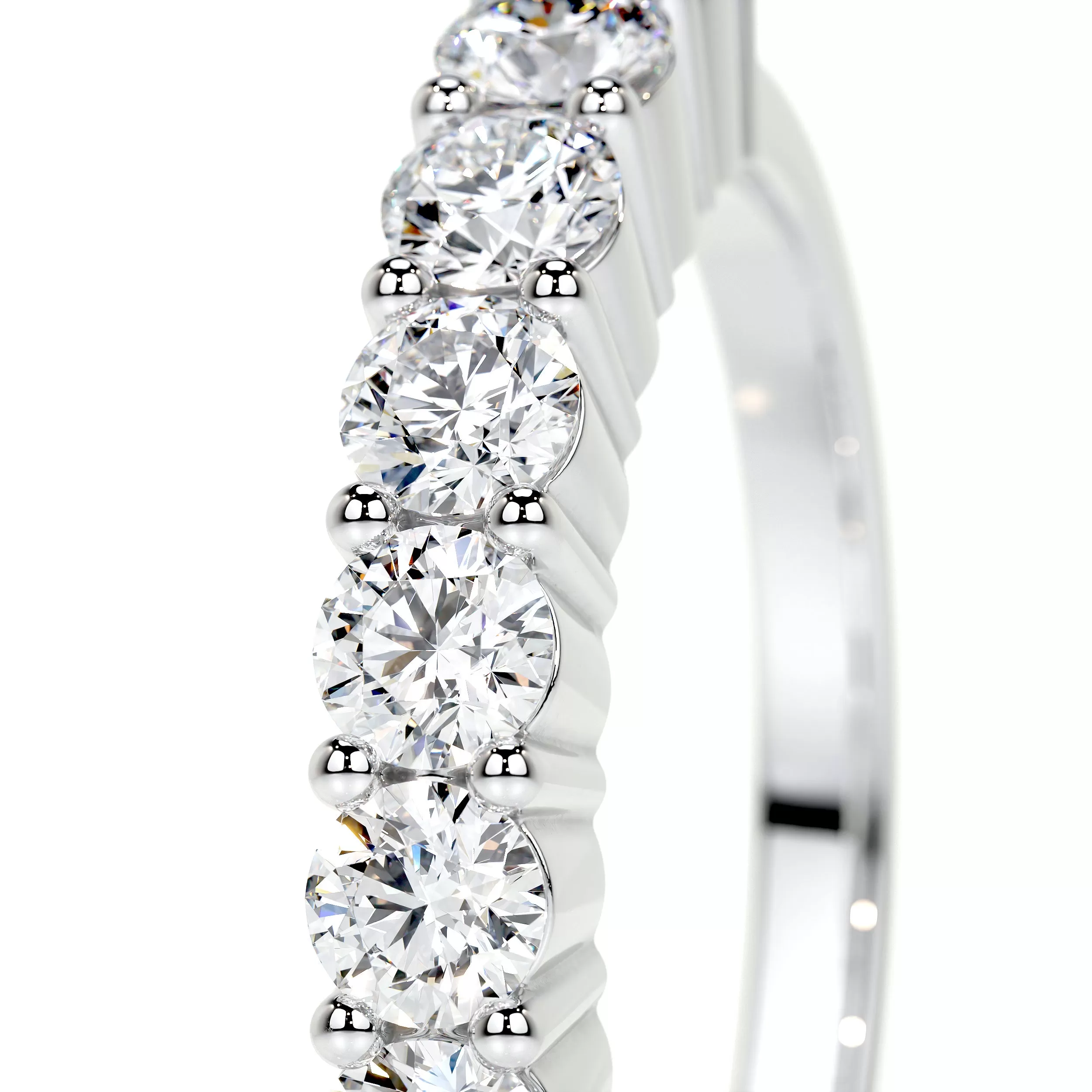 Catherine Lab Grown Diamond Wedding Ring   (0.75 Carat) -18K White Gold