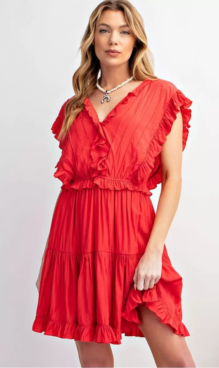 Challis Ruffle Tiered Dress