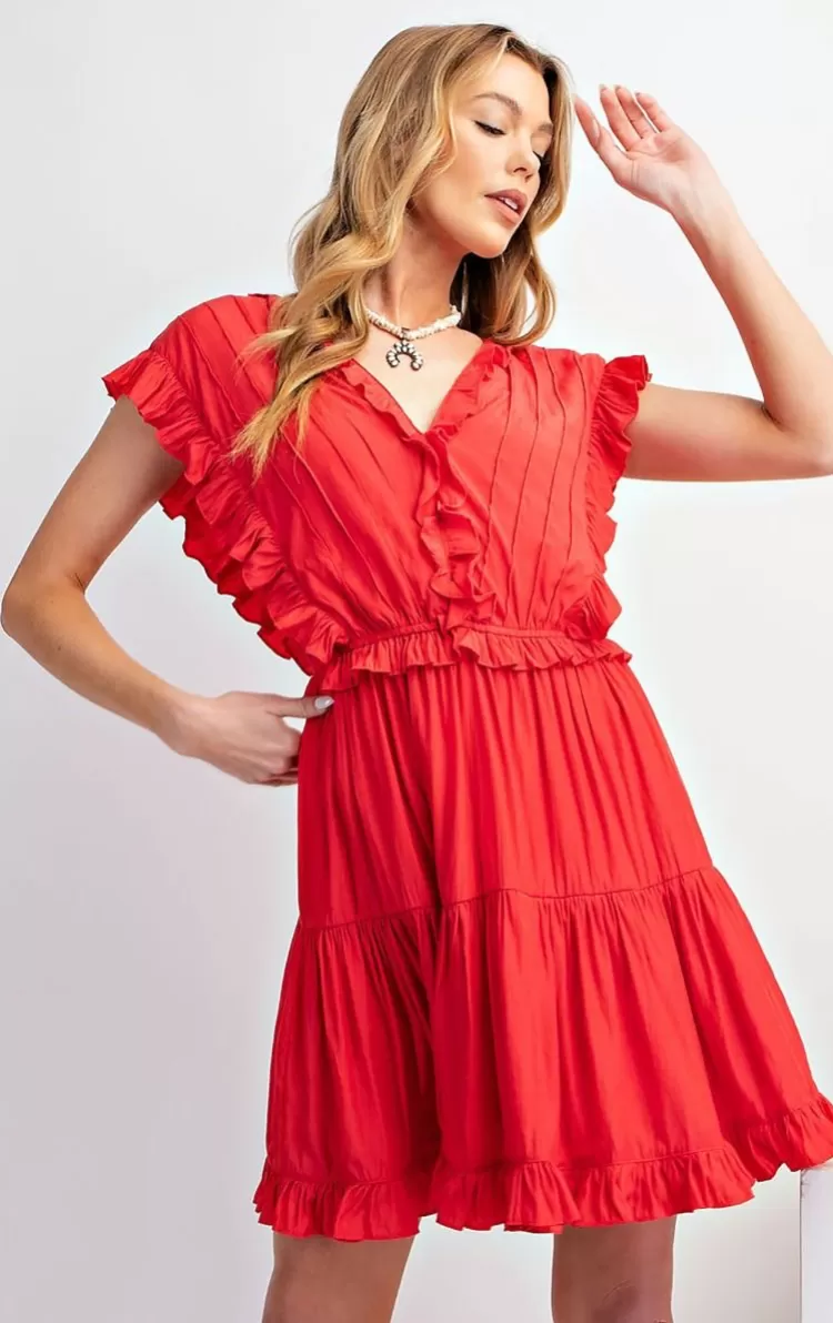 Challis Ruffle Tiered Dress