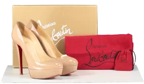 Christian Louboutin Nude Bianca 140 Patent Calf Platform Heels UK 3.5 EU 36.5 👠