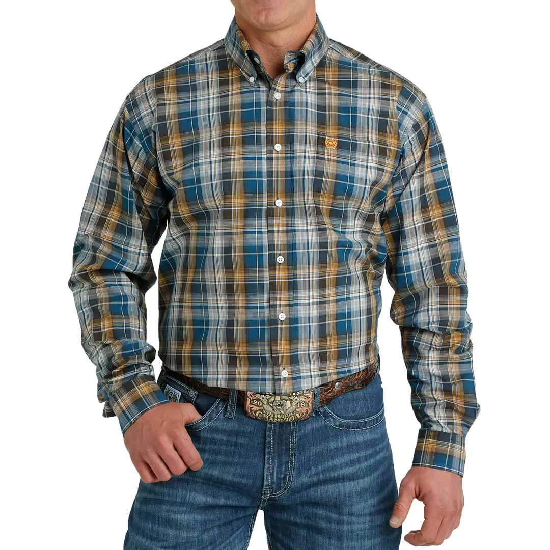 Cinch Men's Plaid Print Button-Down Shirt