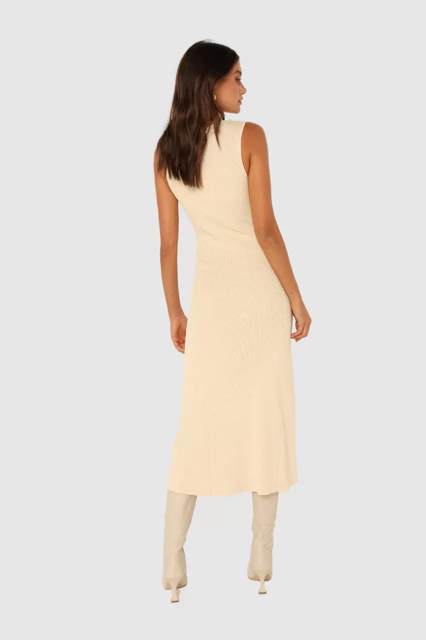 Claudine Knit Midi Dress | Ecru