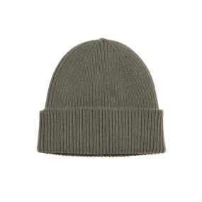 Colorful Merino Wool Beanie Dusty Olive